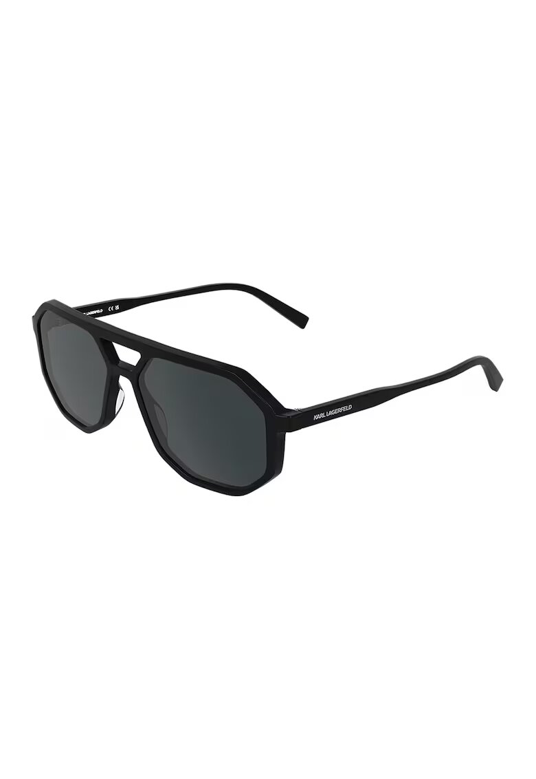 Karl Lagerfeld Слънчеви очила Aviator с плътен цвят на стъклата - Черен