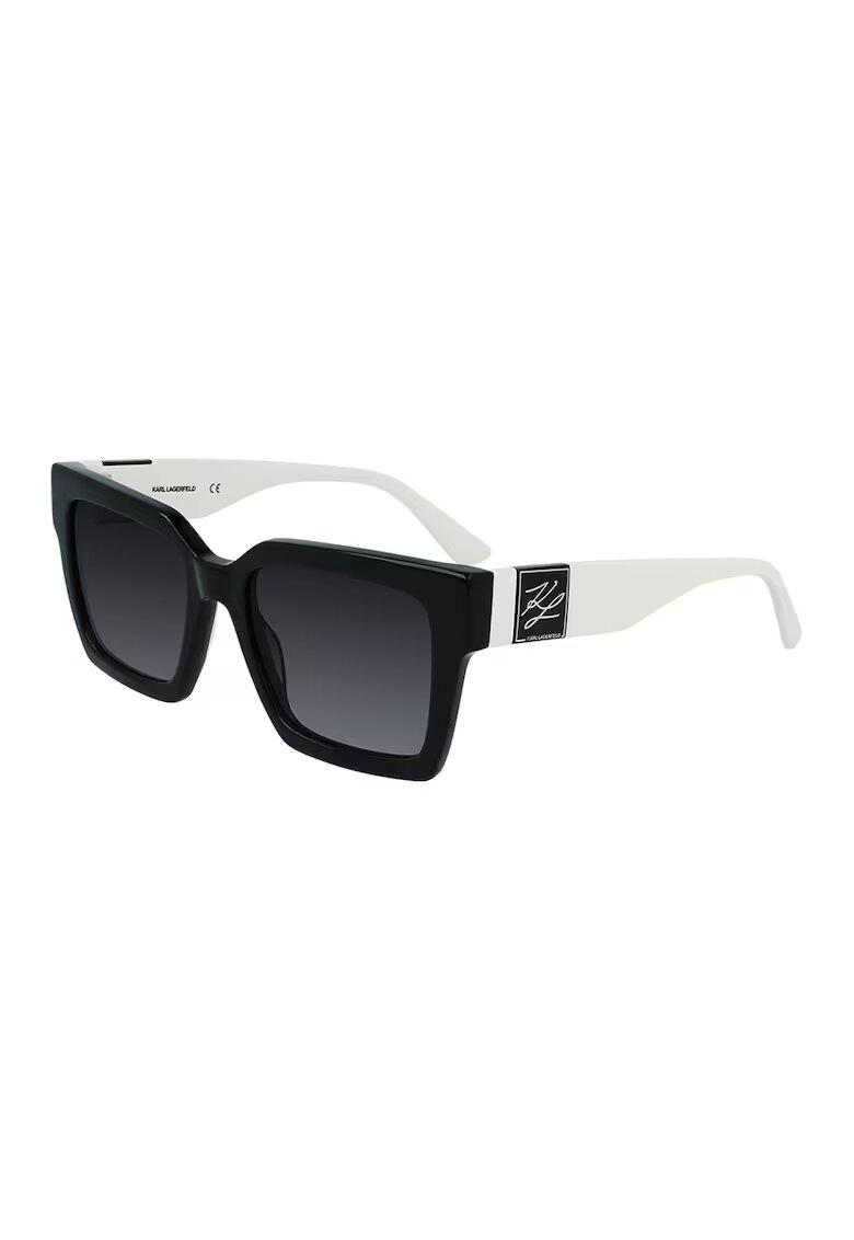 Karl Lagerfeld Слънчеви очила с градиента - Бял/Черен