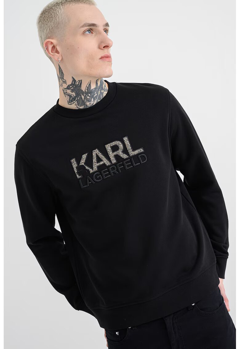 Karl Lagerfeld Суитшърт с бродирано лого