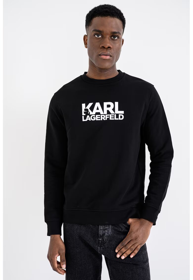 Karl Lagerfeld Суитшърт с овално деколте и лого