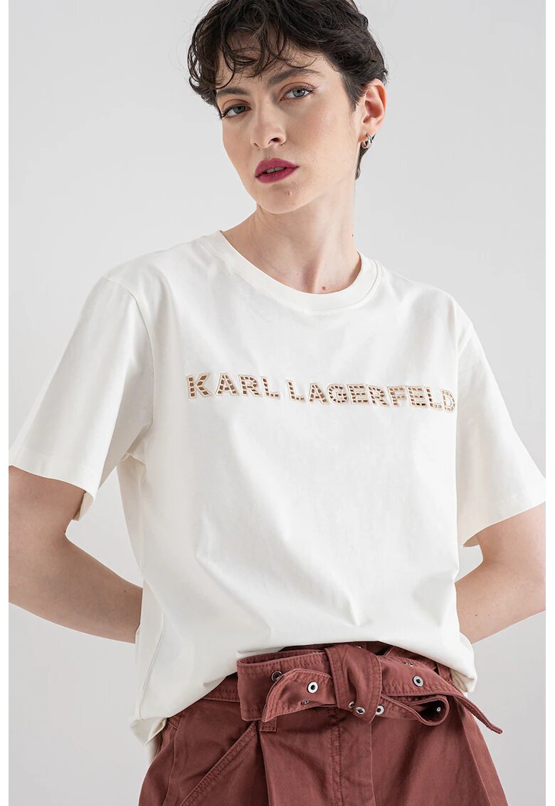 Karl Lagerfeld Тениска от органичен памук с лого