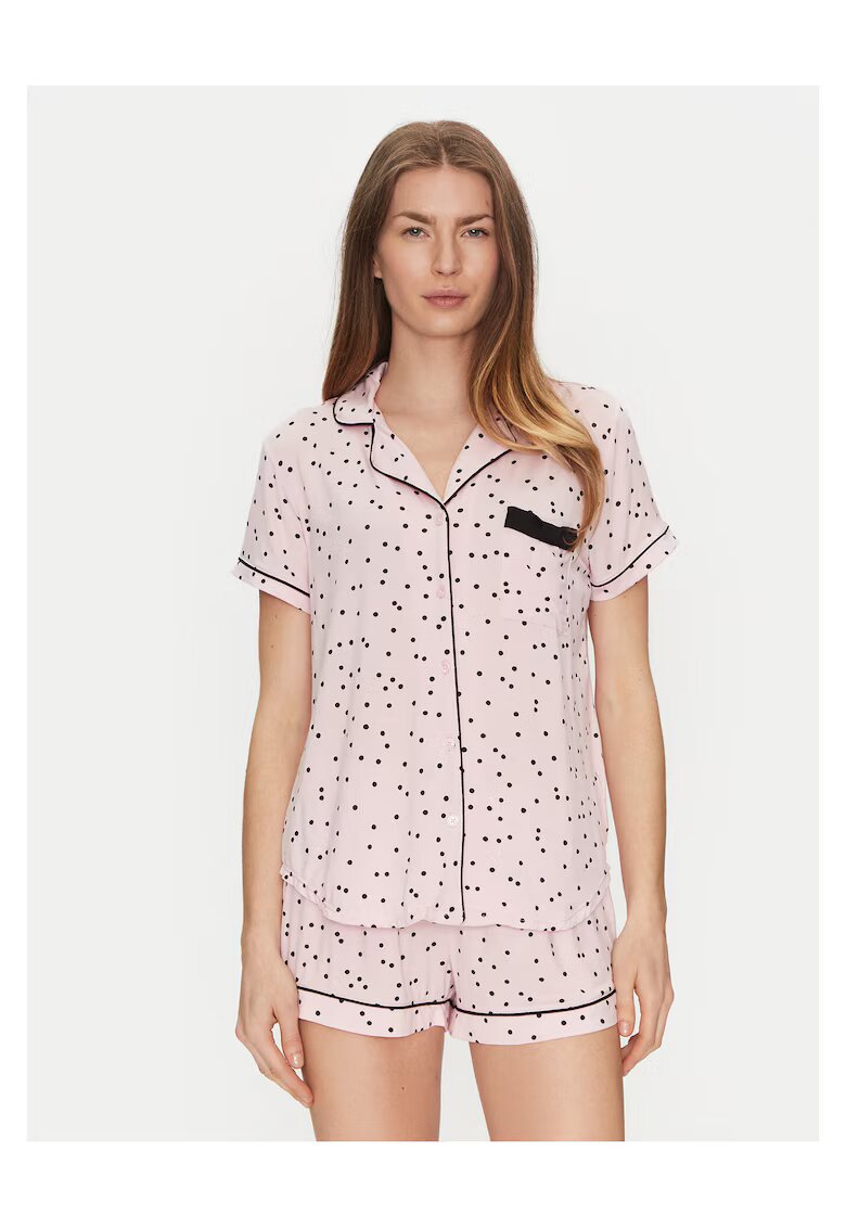 KATE SPADE Дамска пижама розова - къса