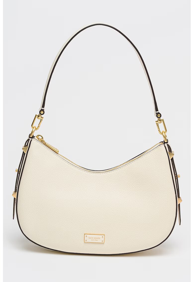 KATE SPADE Кожена чанта за рамо Liv - Слонова кост