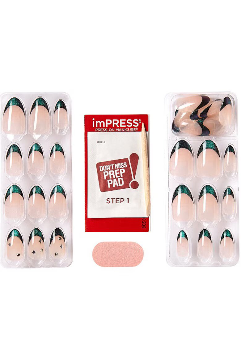 Kiss Изкуствени нокти imPRESS Premium - 30 броя Естествен/Черен