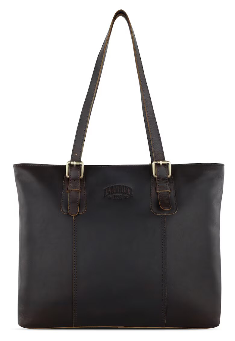 Klondike Дамска чанта за през рамо - серия Rush Lily - KD1315 - 42.5 x 13 x 29 - естествена кожа - кафява - Кафяв