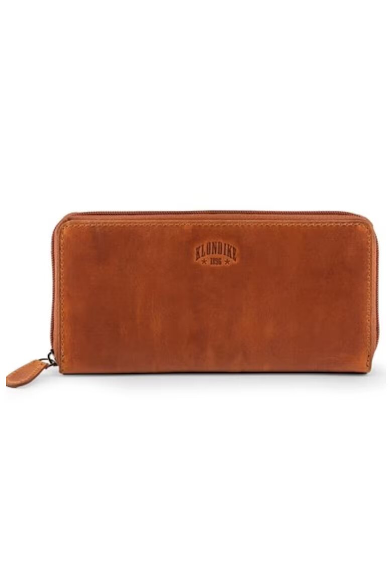 Klondike Дамски портфейл - серия Viola - KD1045-04 - 10 x 2 -5 x 20 -5 см - естествена кожа - коняк