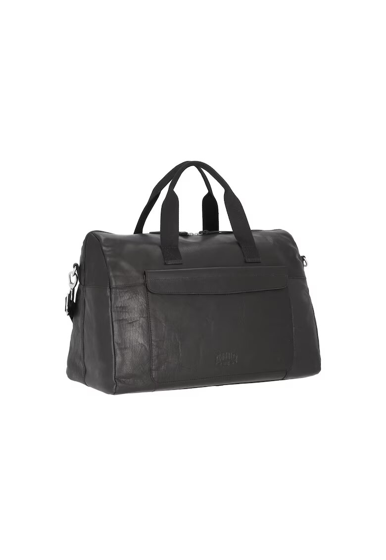 Klondike Унисекс пътна чанта от естествена кожа - KD1093-03 - 49 x 25 x 31 см - черна