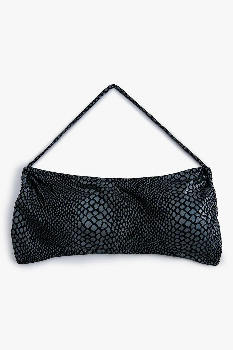 KOTON Горнище на бански с животински принт Черен/Прашно синьо