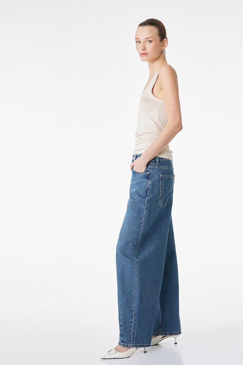 KOTON Широки дънки с миди талия Denim Blue