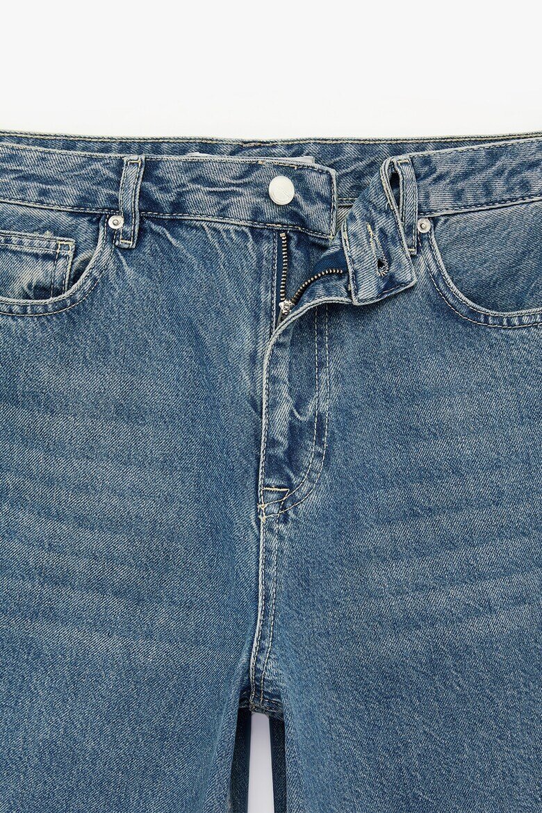 KOTON Широки дънки с миди талия Denim Blue