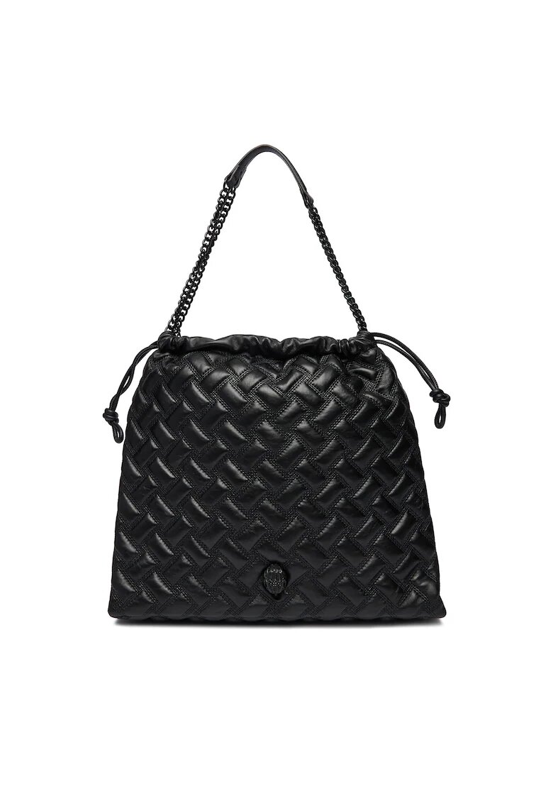 Kurt Geiger Дамска чанта Kensington - естествена кожа - черна