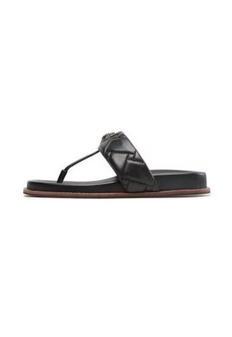 Kurt Geiger Дамски джапанки Kensington T-Bar Chunky - екокожа - черни
