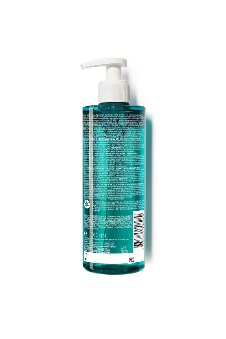 La Roche-Posay La Roche Posay Effaclar микроексфолиращ почистващ гел за лице и тяло за тежки петна 400 мл