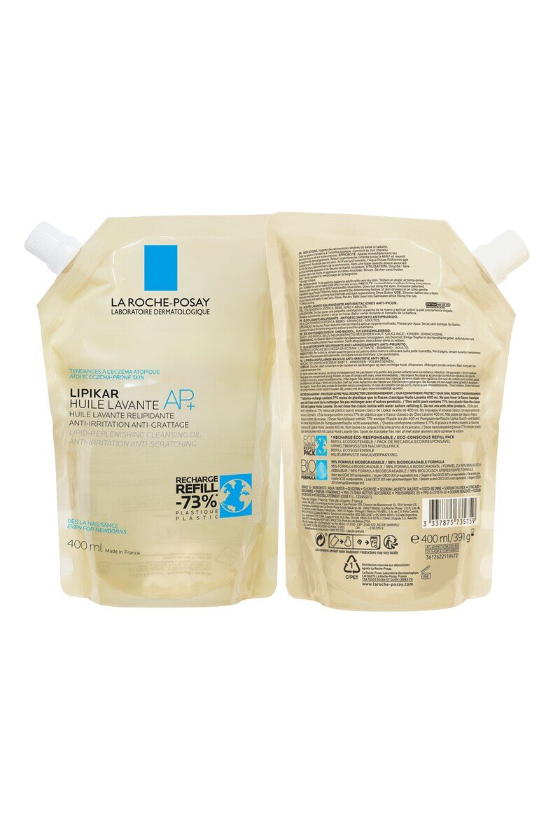 La Roche-Posay Lipikar AP+ хидратиращо противовъзпалително и против сърбеж измиващо масло. 0.4 l