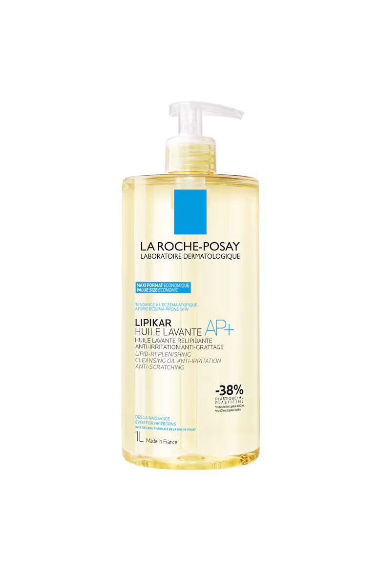 La Roche-Posay Lipikar AP+ хидратиращо противовъзпалително и против сърбеж измиващо масло. 1000 мл