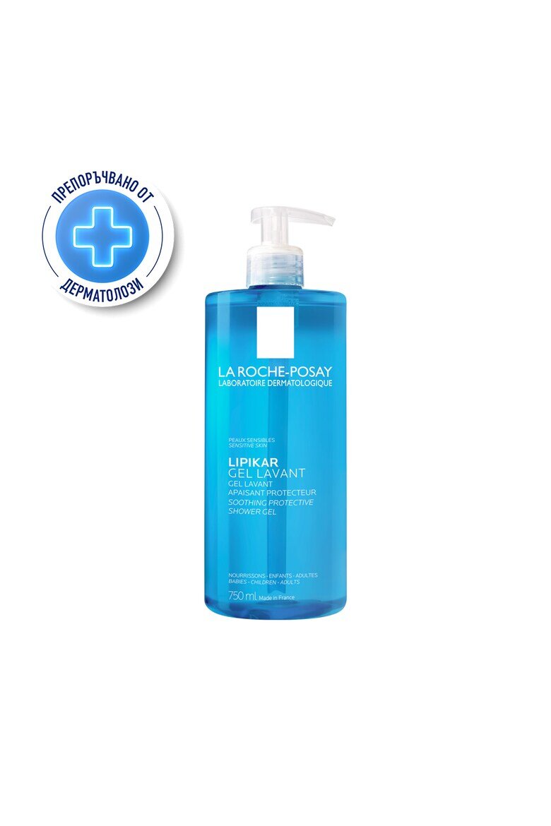 La Roche-Posay Lipikar успокояващ почистващ гел за лице и тяло за бебета деца възрастни. 750 мл
