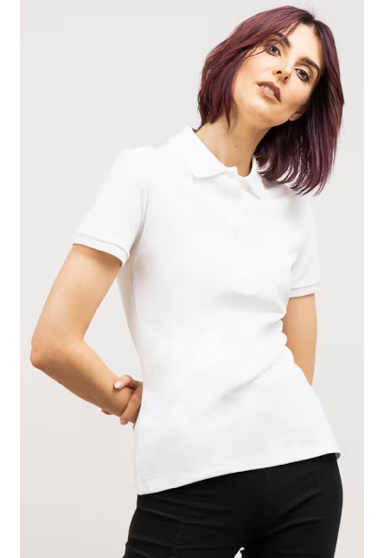 Lacoste Бяла памучна тениска