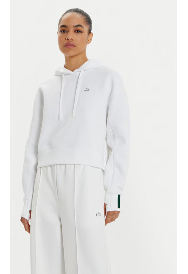 Lacoste Дамска блуза - 304582592 - Памук/Полиестер - Бяла
