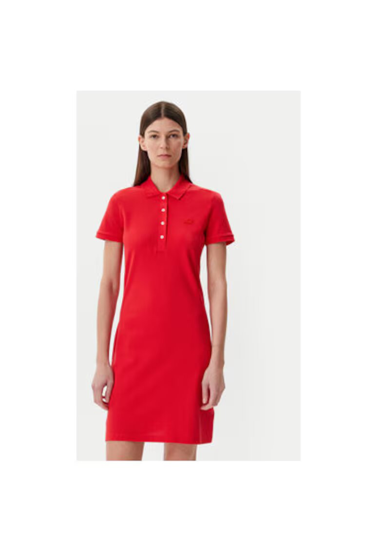 Lacoste Дамска рокля EF5473 - Памук - Червен