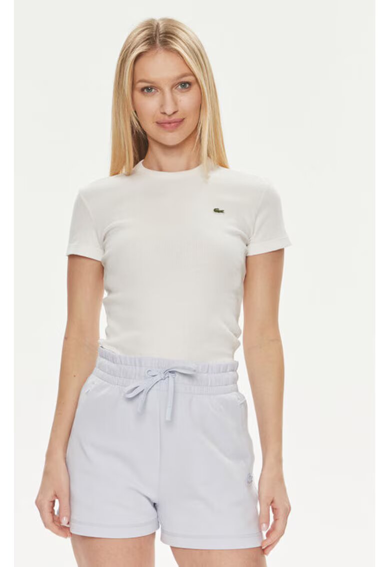 Lacoste Дамска тениска - 303714024 - Органичен памук - Бяла