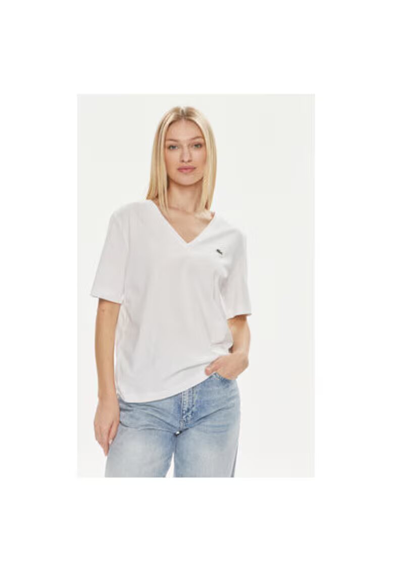 Lacoste Дамска тениска - 303714208 - Памук - Бяла - Бял