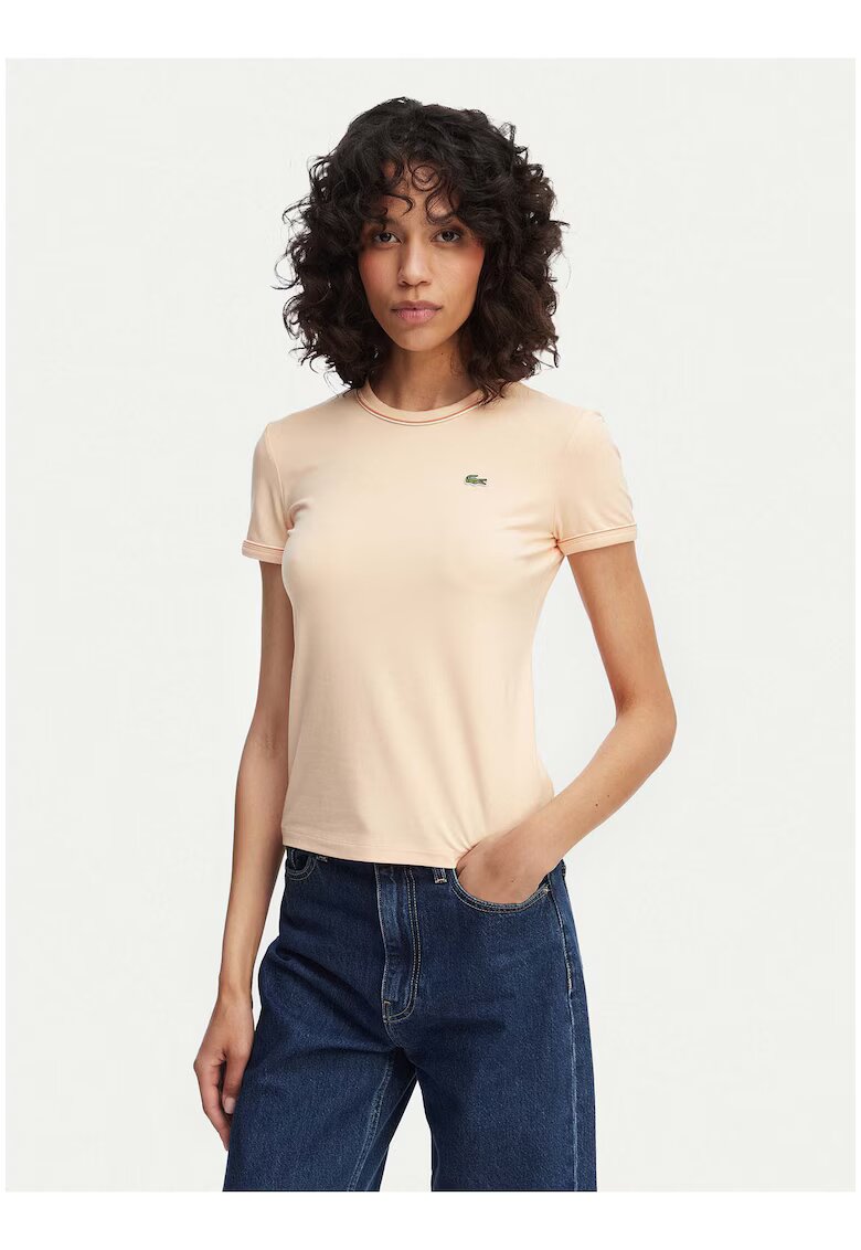 Lacoste Дамска тениска - оранжева - памук-модал - стандартна кройка