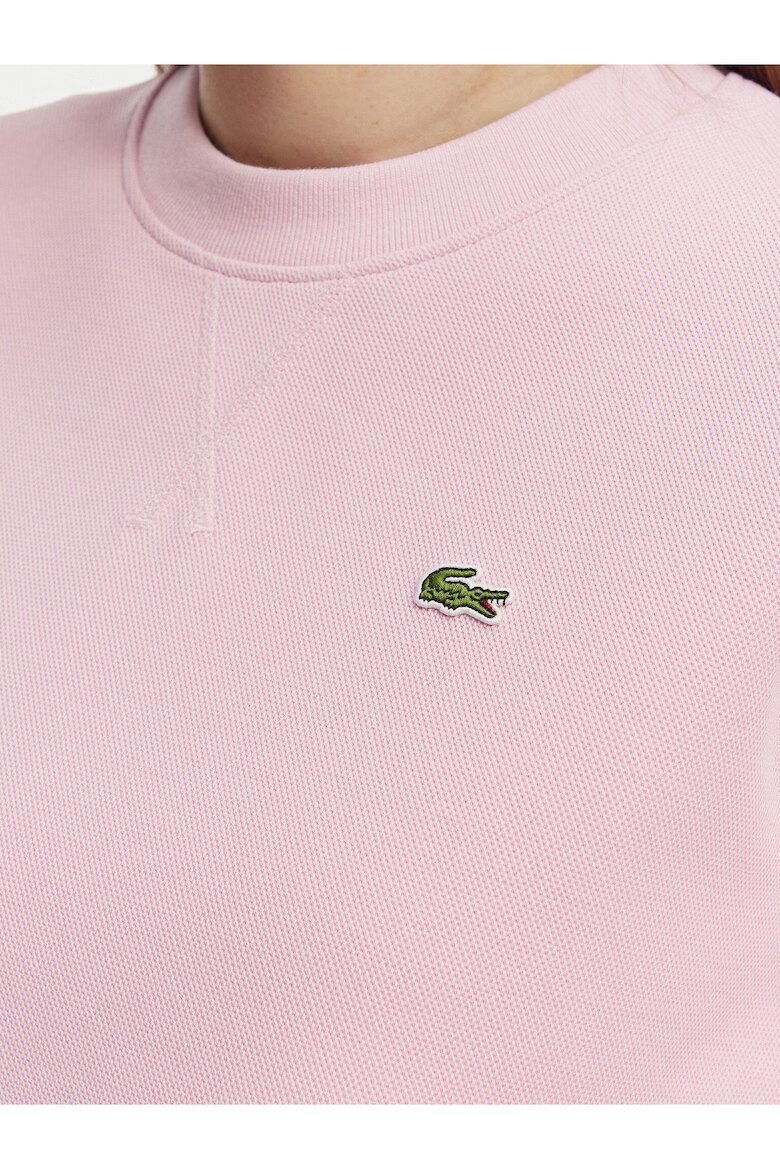 Lacoste Дамски суичър розов памук-полиестер дълъг ръкав Розово