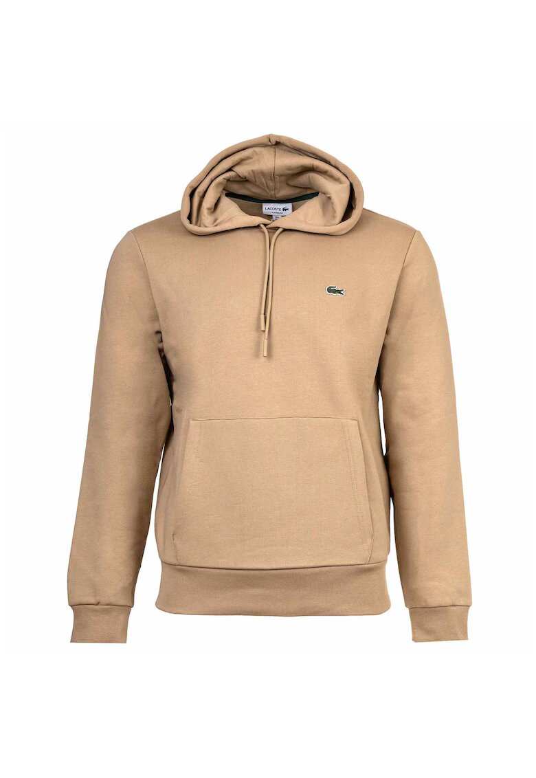 Lacoste Худи с джоб кенгуру - Кафяв