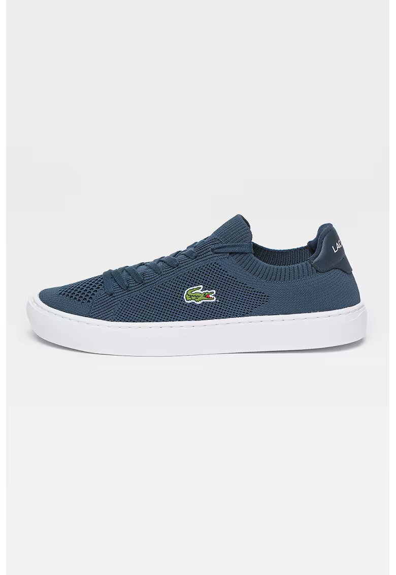 Lacoste Кецове LA Pique 2.0 с лесно обуване - Бял/Тъмносин