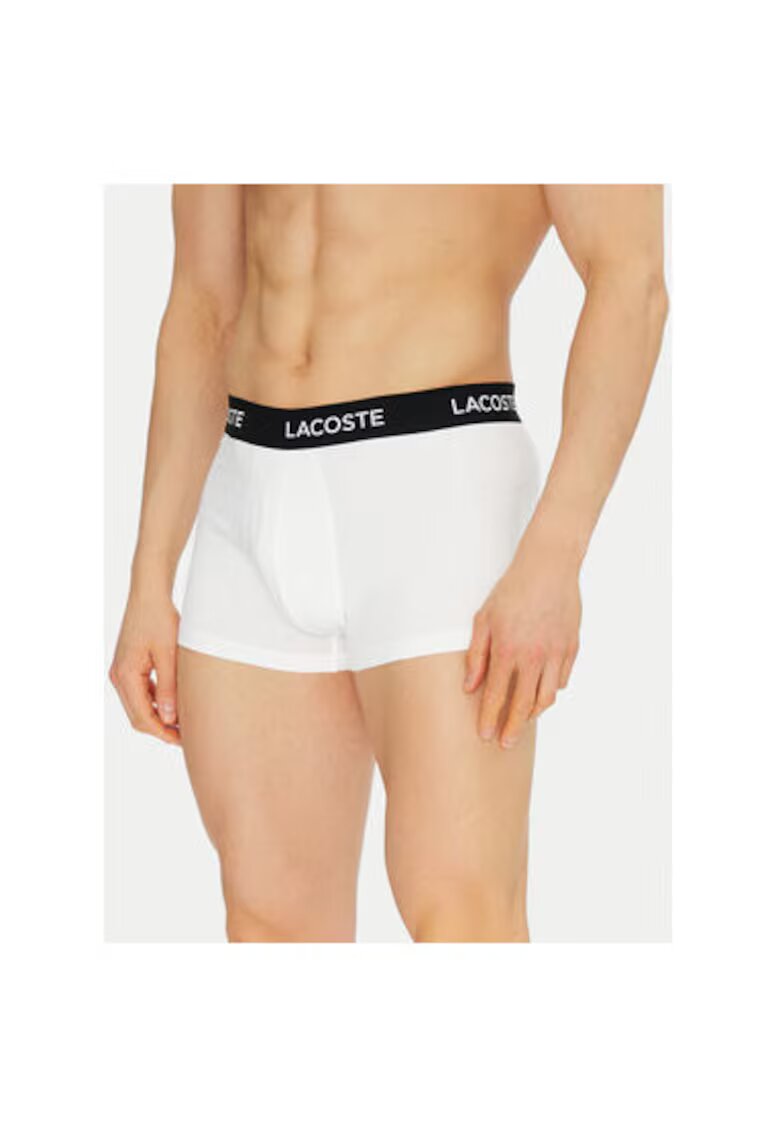 Lacoste Комплект от 7 мъжки боксерки 5H2385 - Памук/Еластан - Бял/Черен/Сив - Бял/Черен/Сив
