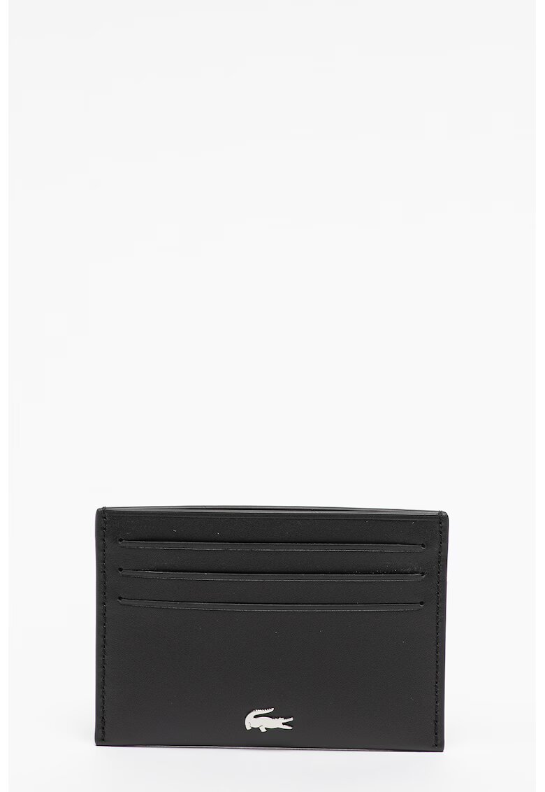 Lacoste Кожен калъф за карти - Черен
