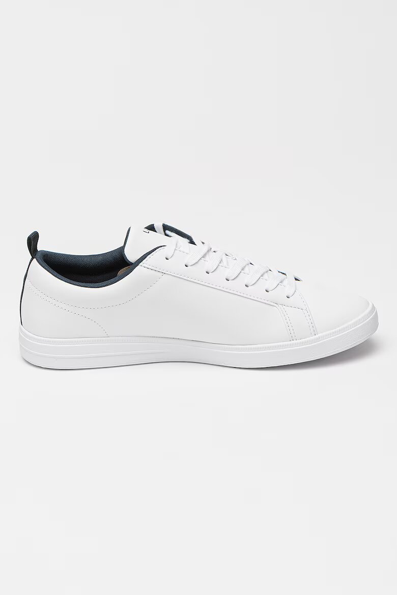 Lacoste Кожени спортни обувки до глезена Court Base с лого Бял