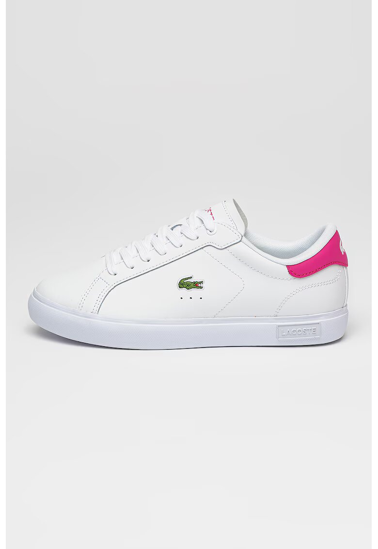 Lacoste Кожени спортни обувки Powercourt - Фанданго розово/Бял