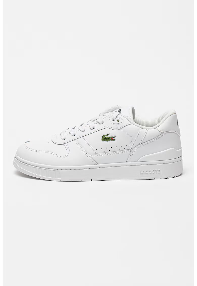Lacoste Кожени спортни обувки с лого - Бял