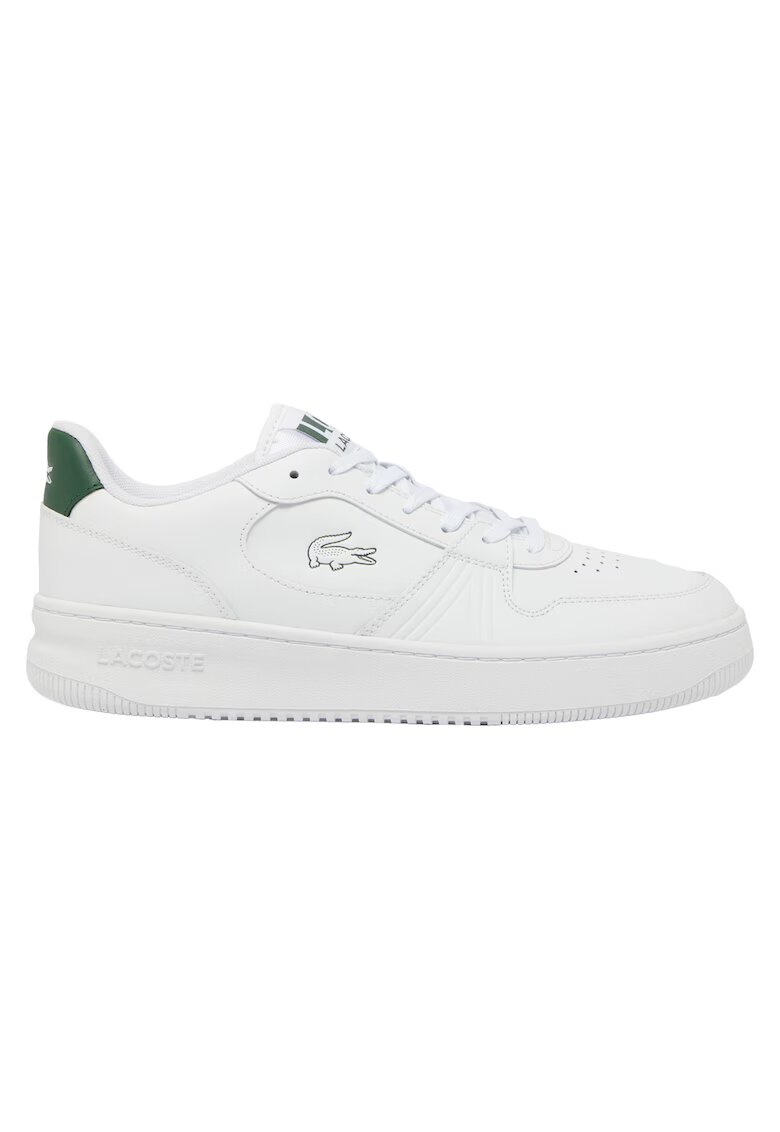 Lacoste Кожени спортни обувки с лого - Бял/Зелен