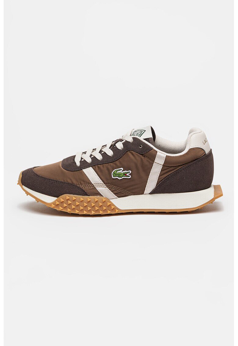 Lacoste Кожени спортни обувки с равна платформа - Кафяв