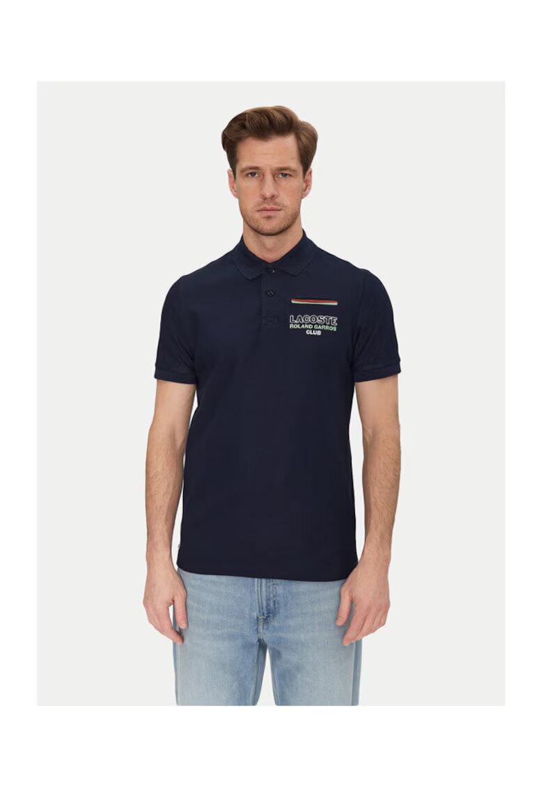 Lacoste Мъжка поло тениска PH8742 - памук - тъмносиньо