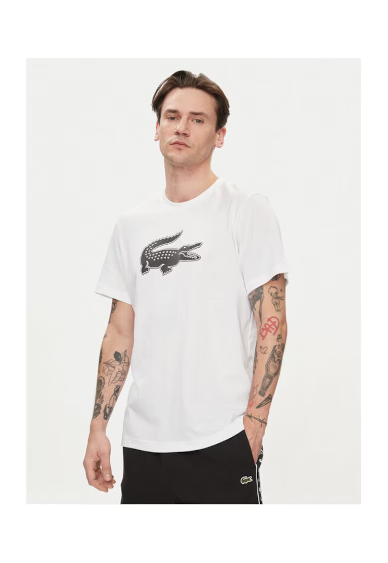 Lacoste Мъжка тениска - 303720346 - Памук/Полиестер - Бяла