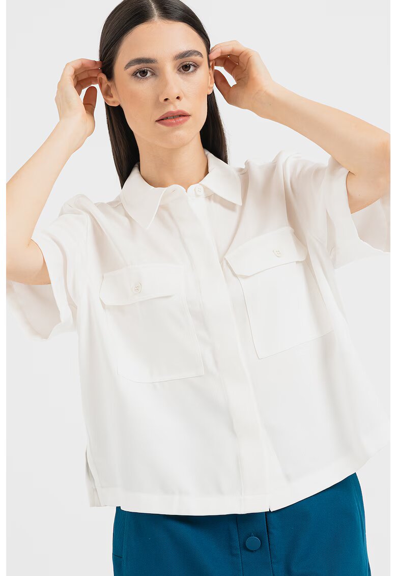 Lacoste Риза с лиосел с 3/4 ръкави