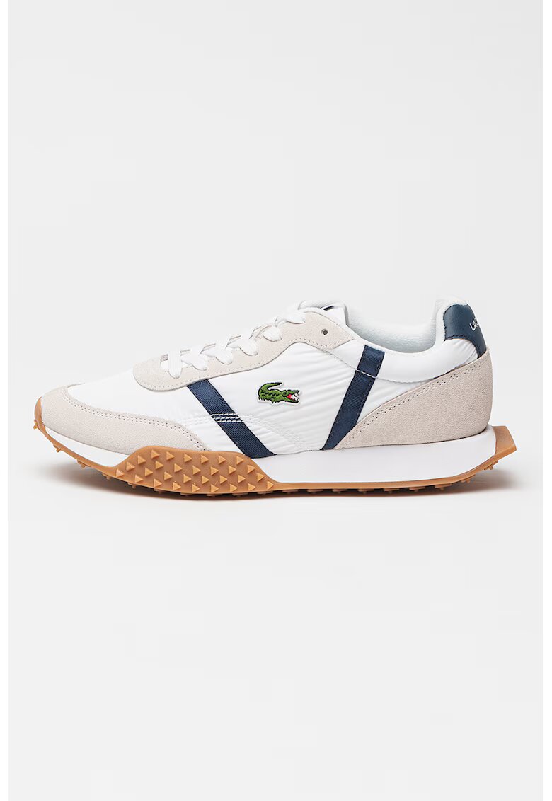Lacoste Спортни обувки Spin с велур - Бял/Бежов