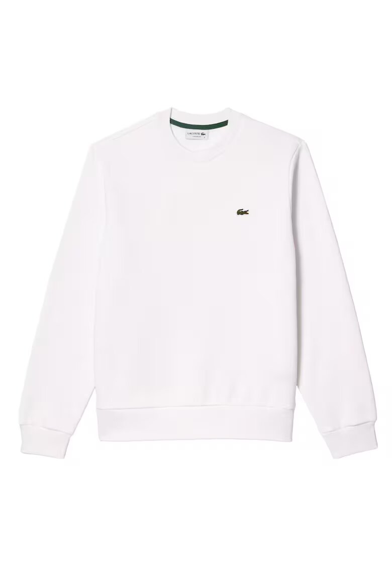 Lacoste Суитшърт с памук с лого - Бял