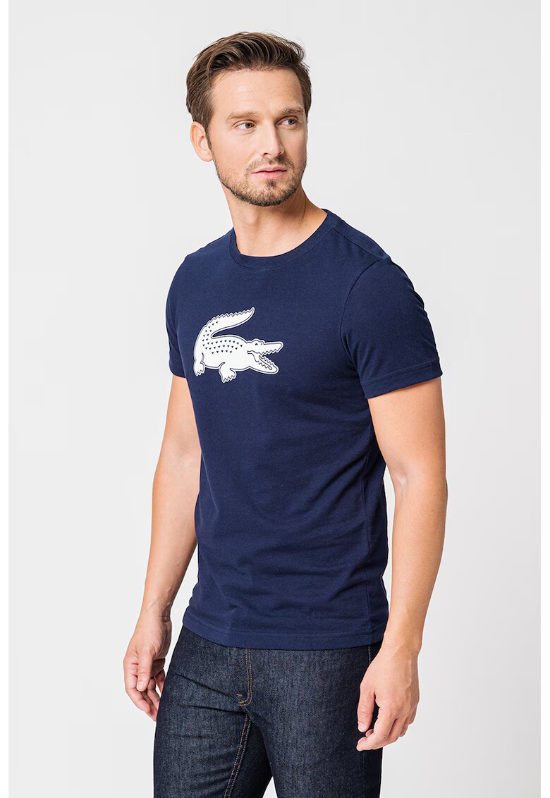 Lacoste Тениска на лога - Бял/Тъмносин
