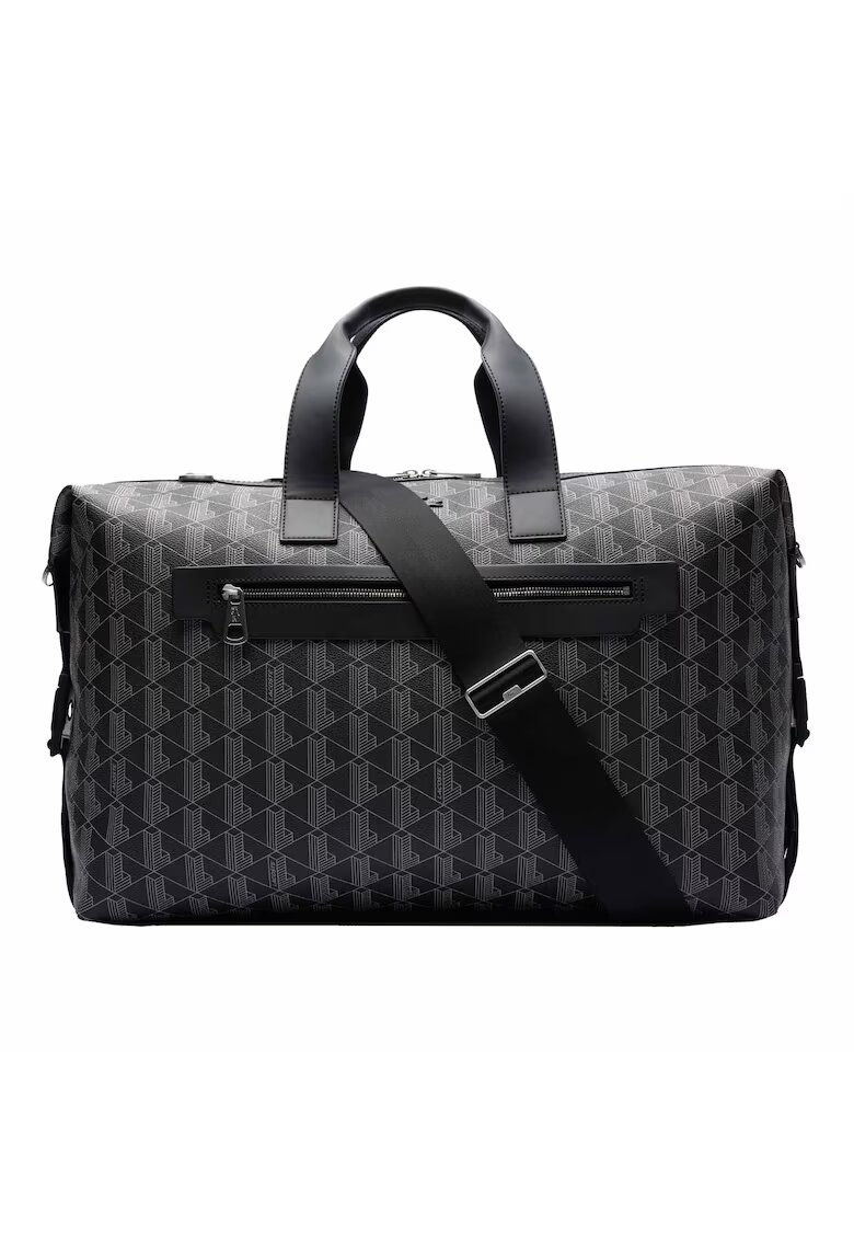 Lacoste Унисекс сак Weekender с монограми - Черен/Сив