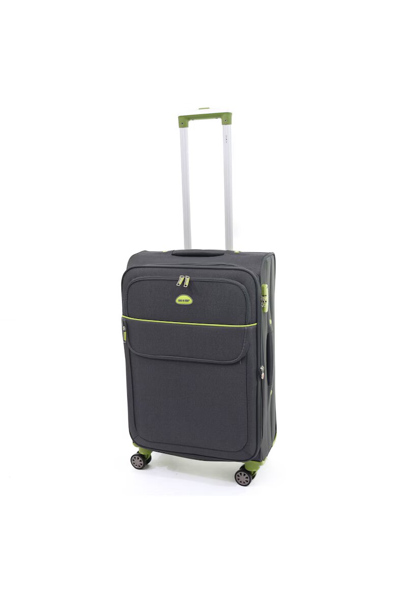 Lamonza Куфар Superlight 68x41x26 см 3.1 кг разширяем 30% сиво / зелено