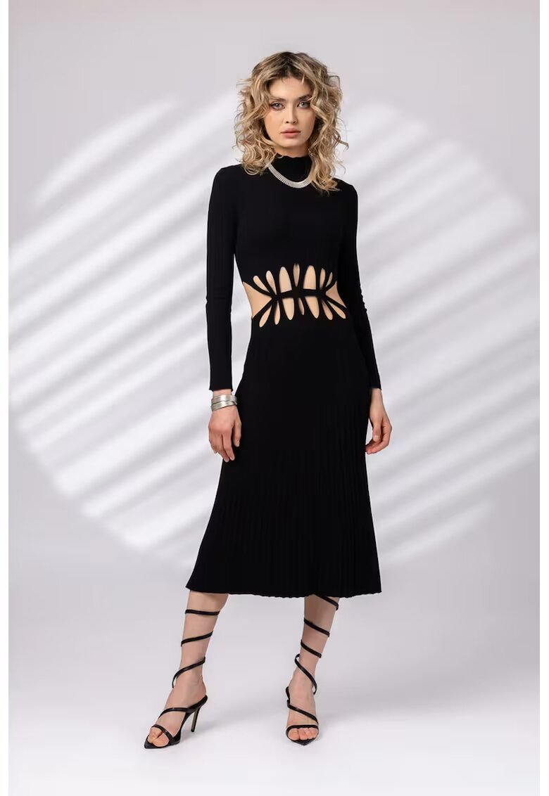 Lara Wear Плетена рокля с рипнс и отвори