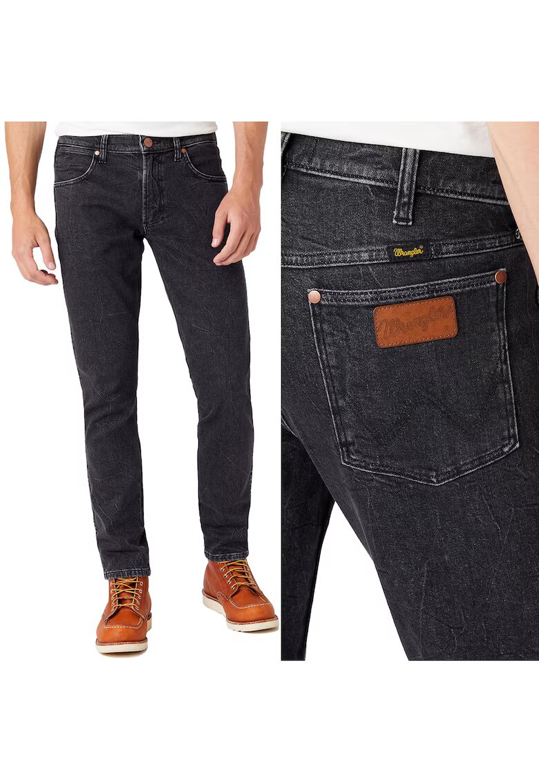 Larston Мъжки дънки Wrangler Slim Tapered - черни