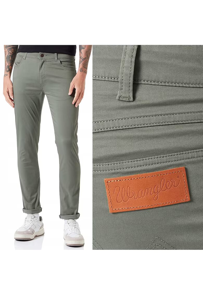 Larston Мъжки дънки Wrangler Slim Tapered - масленозелени
