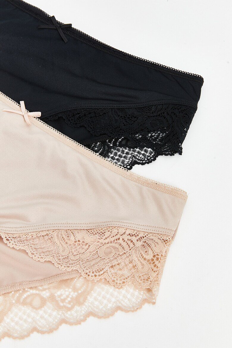 LC WAIKIKI Бикини с дантела - 2 чифта Черен/Бежов