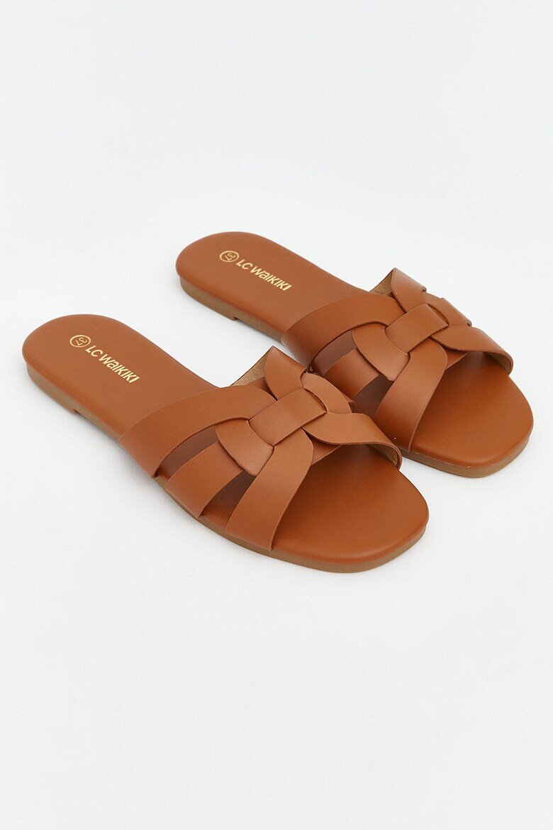 LC WAIKIKI Чехли от еко кожа Карамел