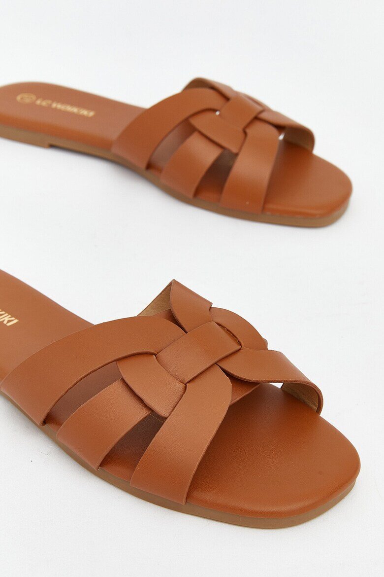 LC WAIKIKI Чехли от еко кожа Карамел